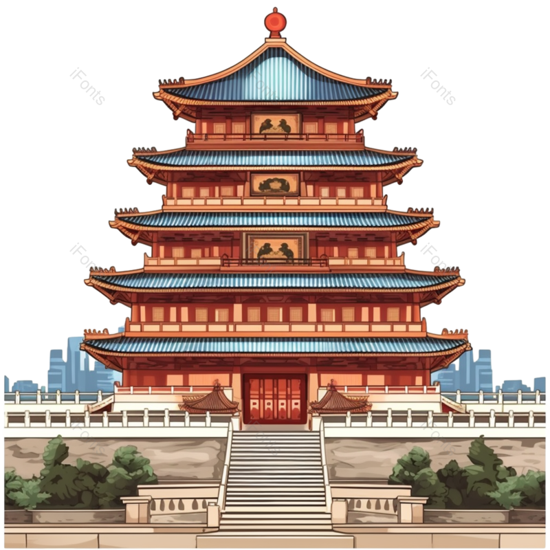 节日图片,中国风元素,元素PNG,宫殿免抠素材
